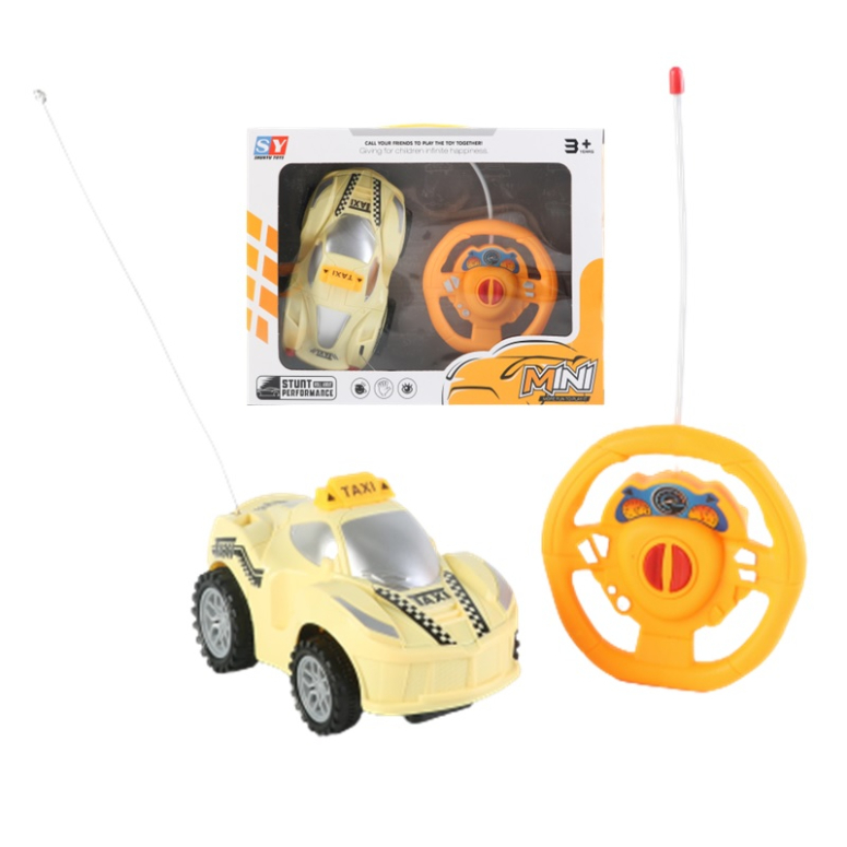AUTO DEPORTIVO AMARILLO CON VOLANTE RADIO CONTROL
