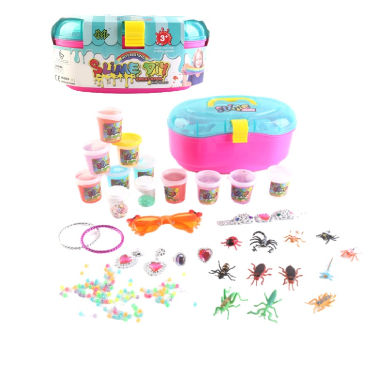 CAJA CON SLIME Y MOLDES PARA CREAR