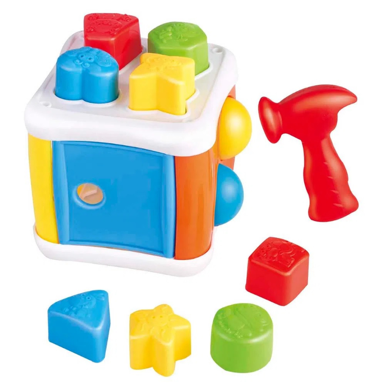CUBO CON FIGURAS DE ENCAJE Y MARTILLO