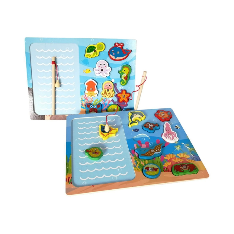 JUEGO DE PESCA DE MADERA